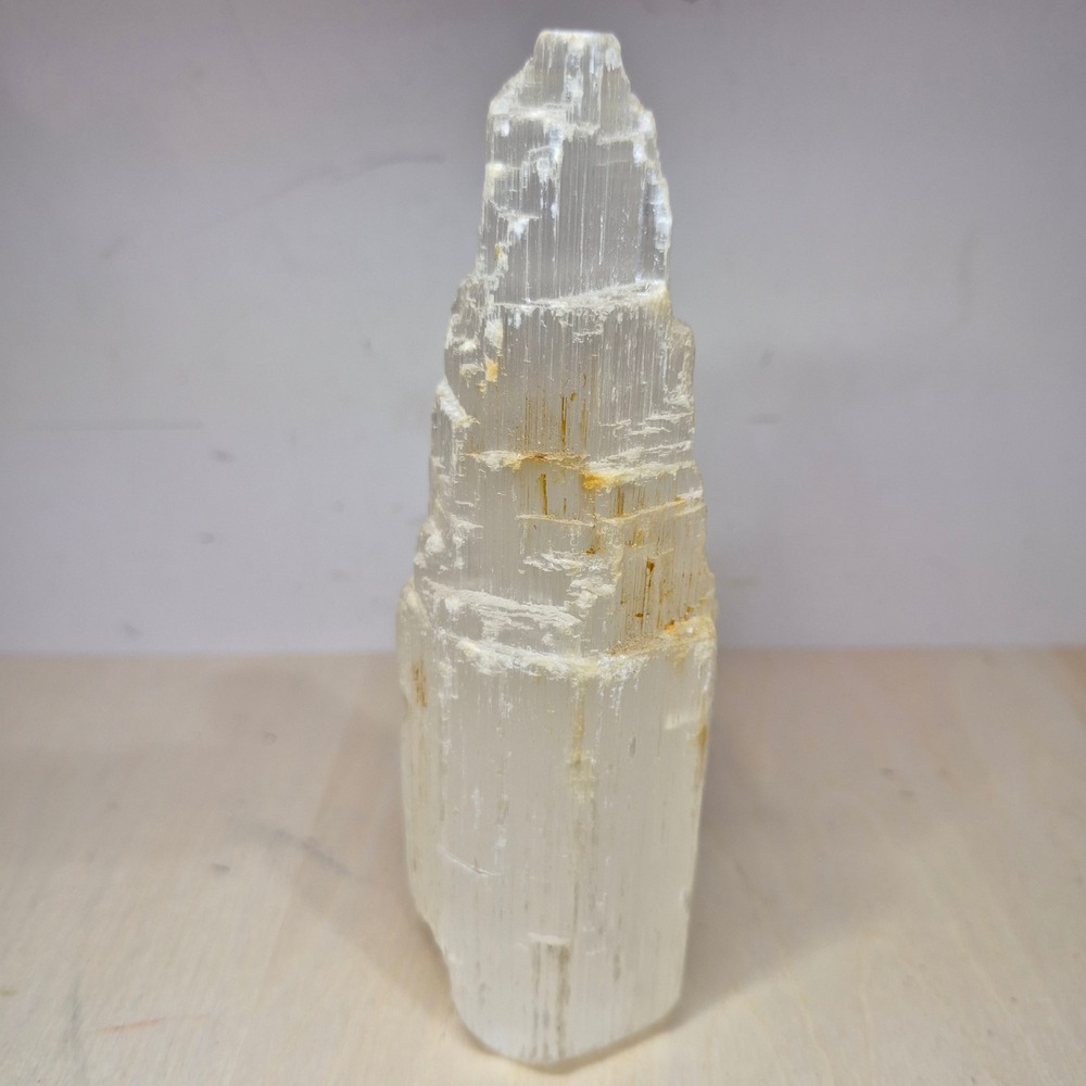 Natural Selenite Crystal Tower Skyscraper Satin Spar Gypsum Mineral Specimen 6in